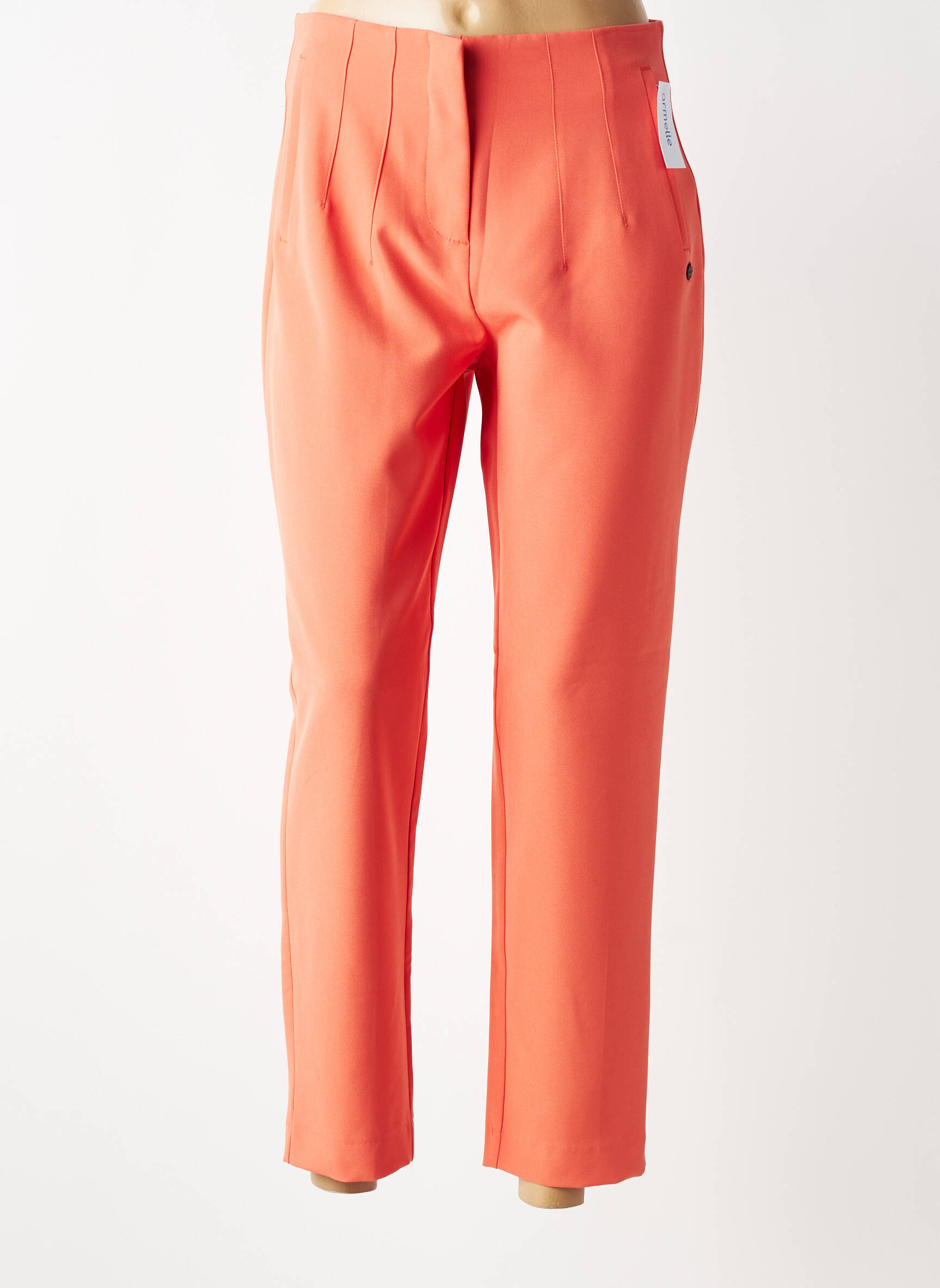 Pantalon 7/8 talie înaltă talie înaltă portocalie GARCIA femeie