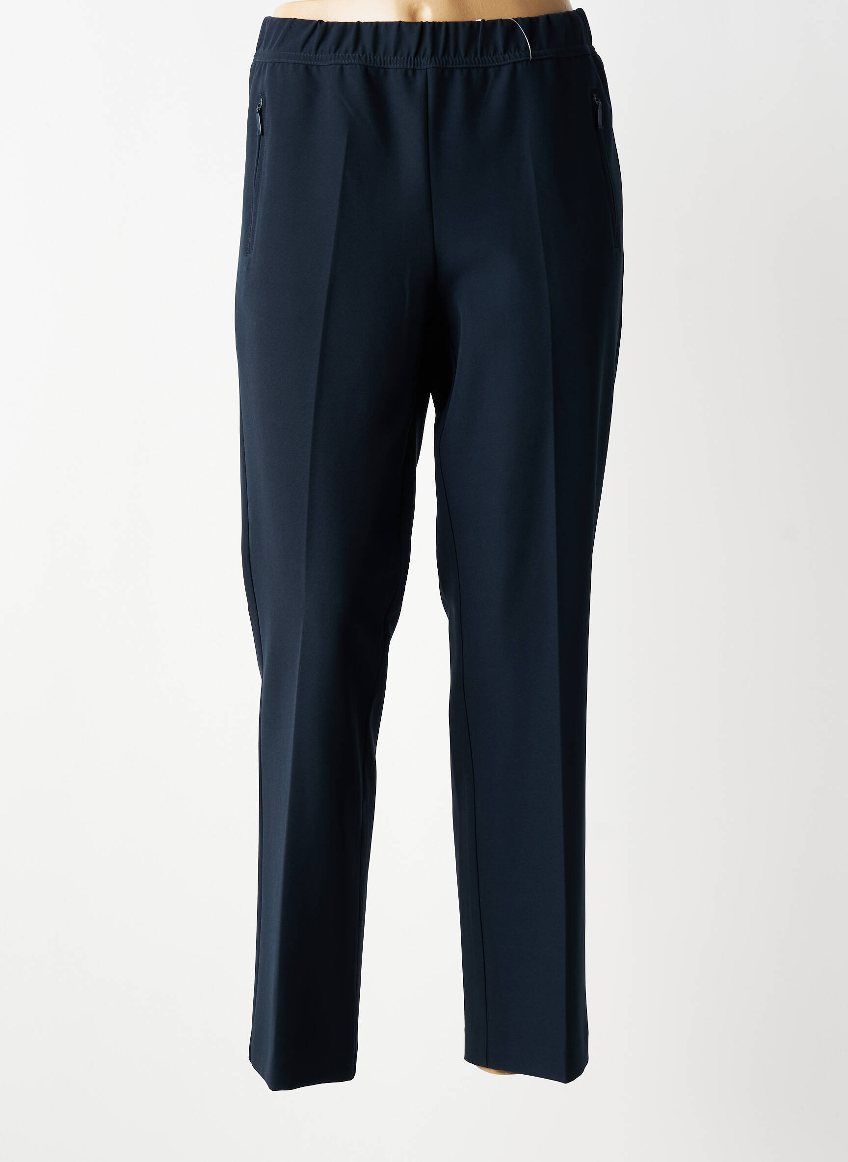 Pantalon slim talie elastică mărime normală albastru ANNA MONTANA femeie