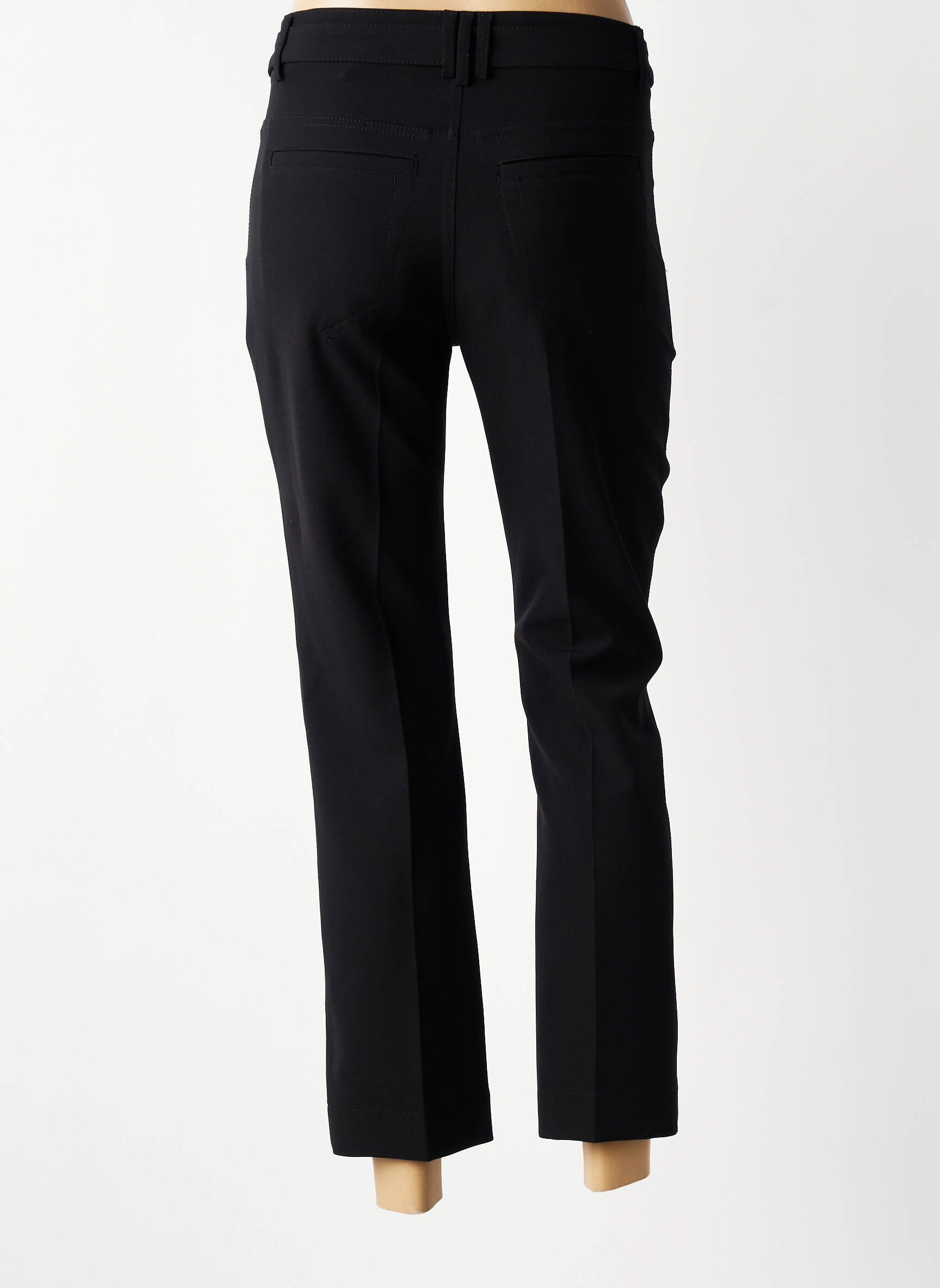 Pantalon 7/8 talie înaltă talie înaltă negru ANNA MONTANA femeie