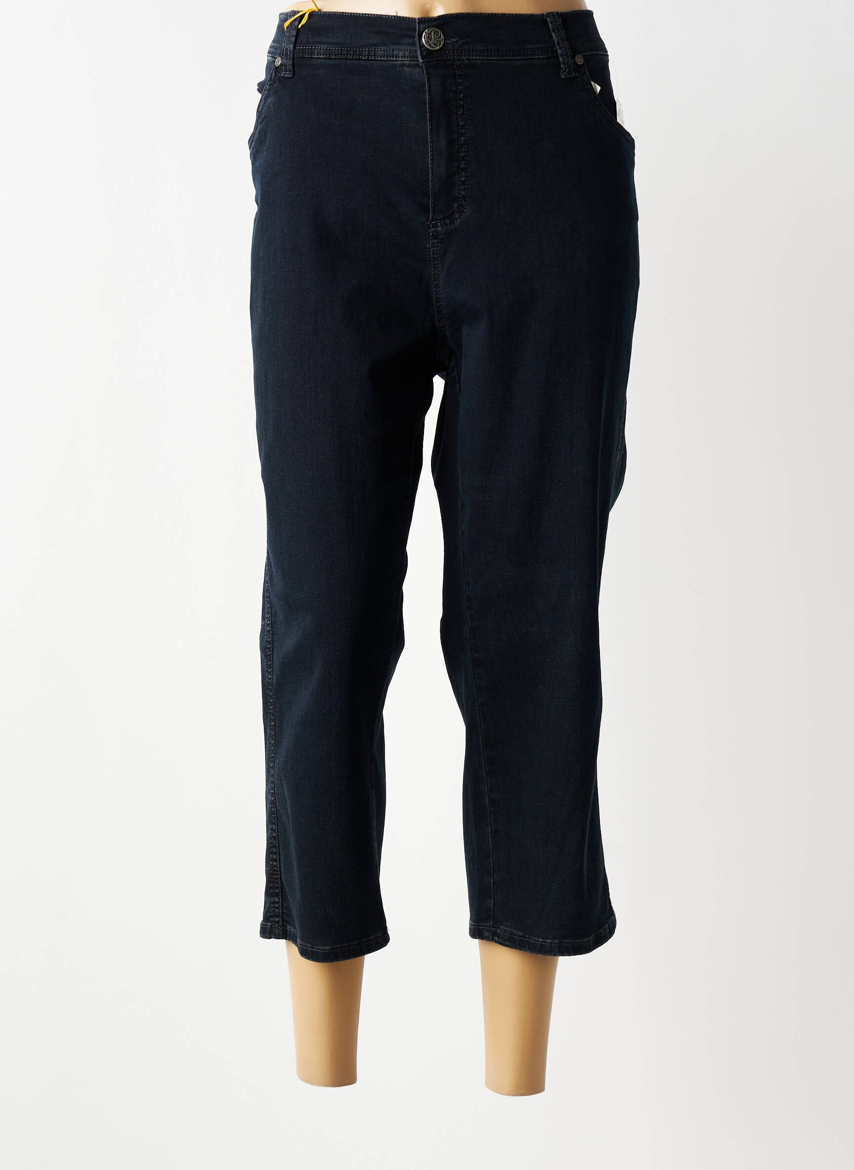 Pantalon trei sferturi elasticitate mărime normală negru ANNA MONTANA femeie