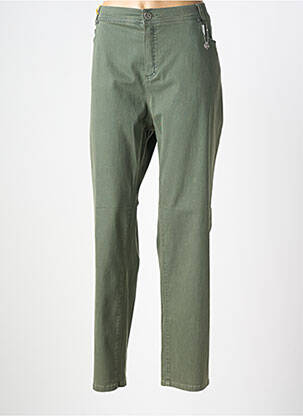 Pantalon drept elasticitate mărime normală verde ANNA MONTANA femeie