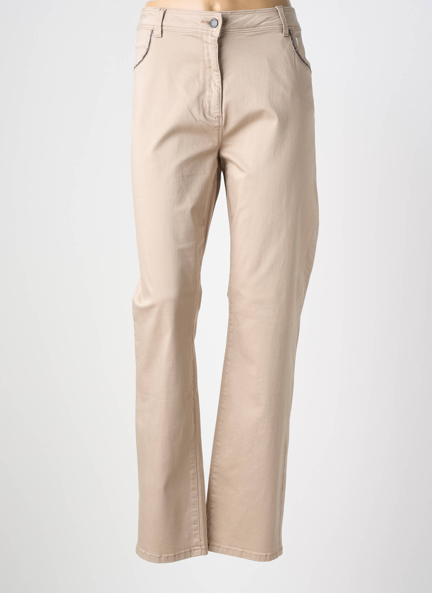 Pantalon drept elasticitate mărime normală bej DIANE LAURY femeie