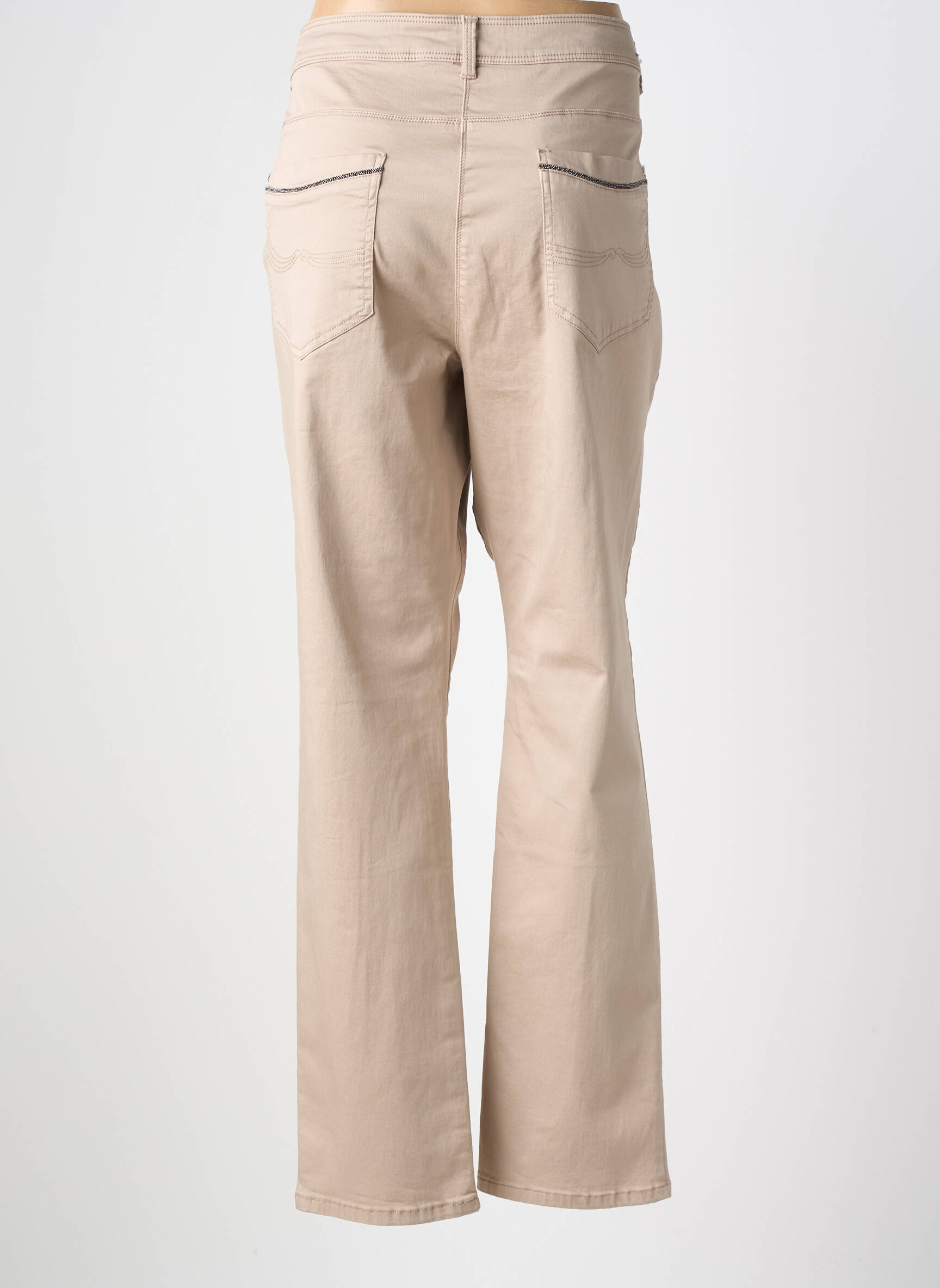 Pantalon drept elasticitate mărime normală bej DIANE LAURY femeie