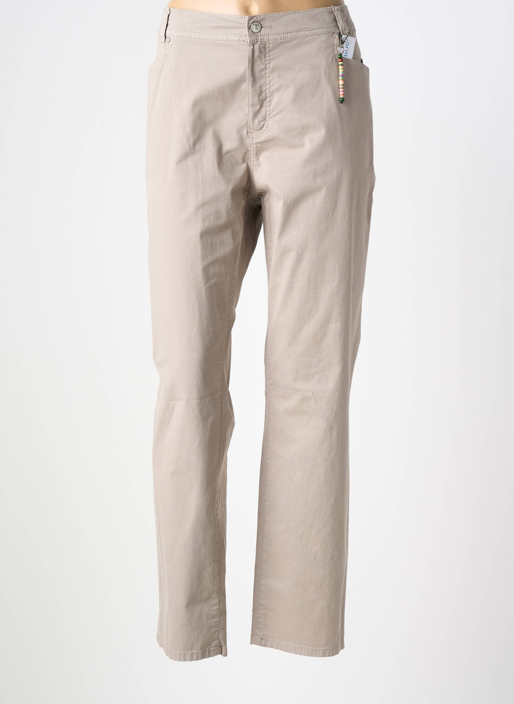 Pantalon drept elasticitate mărime normală bej ANNA MONTANA femeie