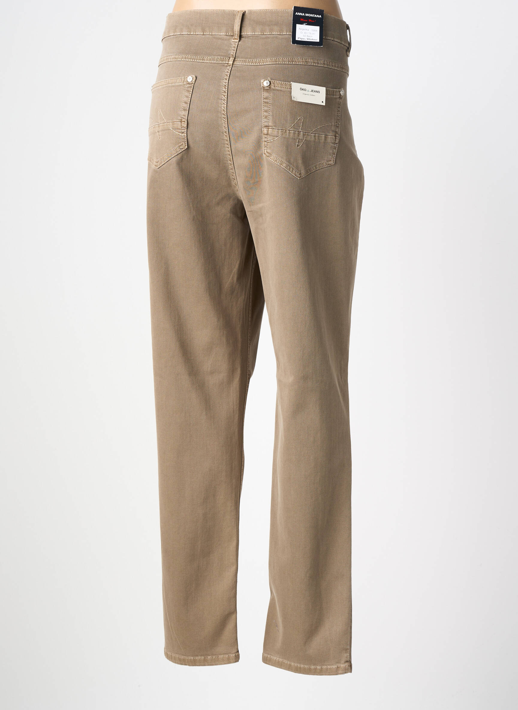 Pantalon drept elasticitate mărime normală maro ANNA MONTANA femeie