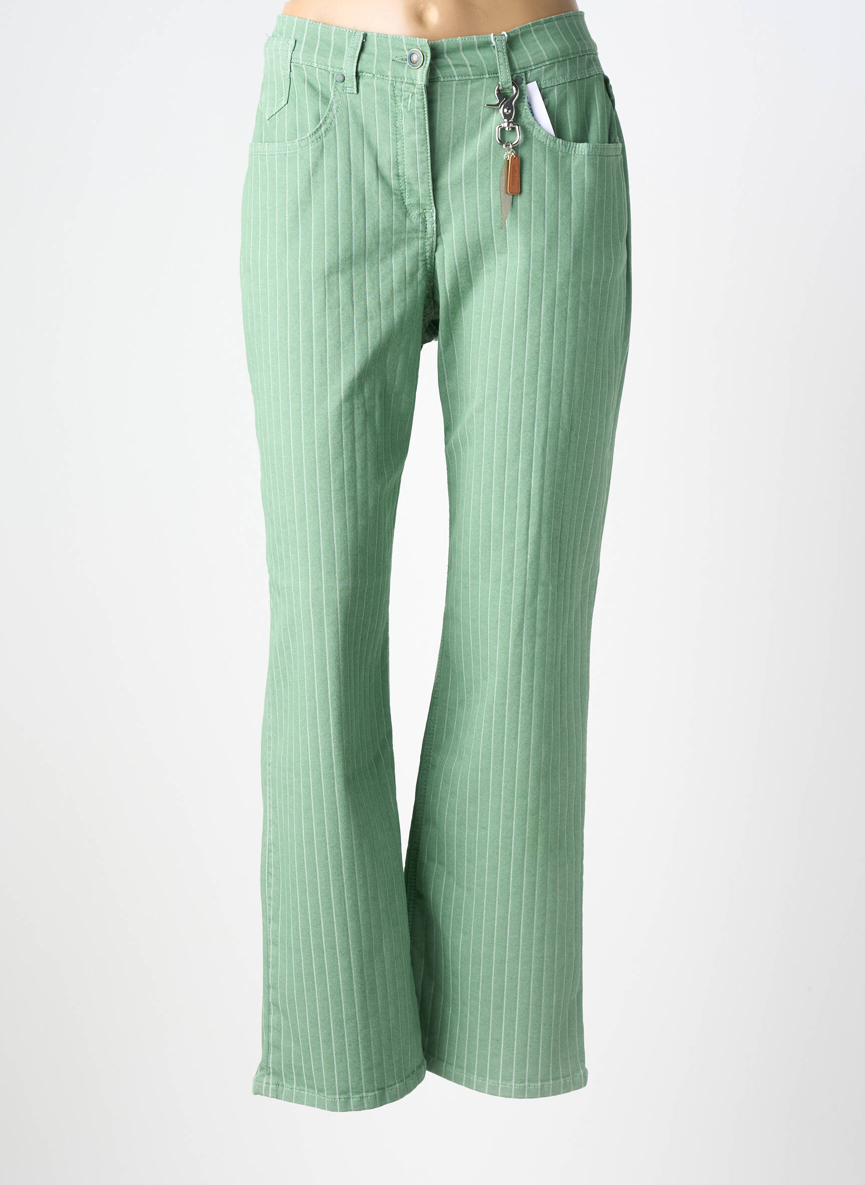Pantalon drept elasticitate mărime normală verde RECOVER C.C. femeie