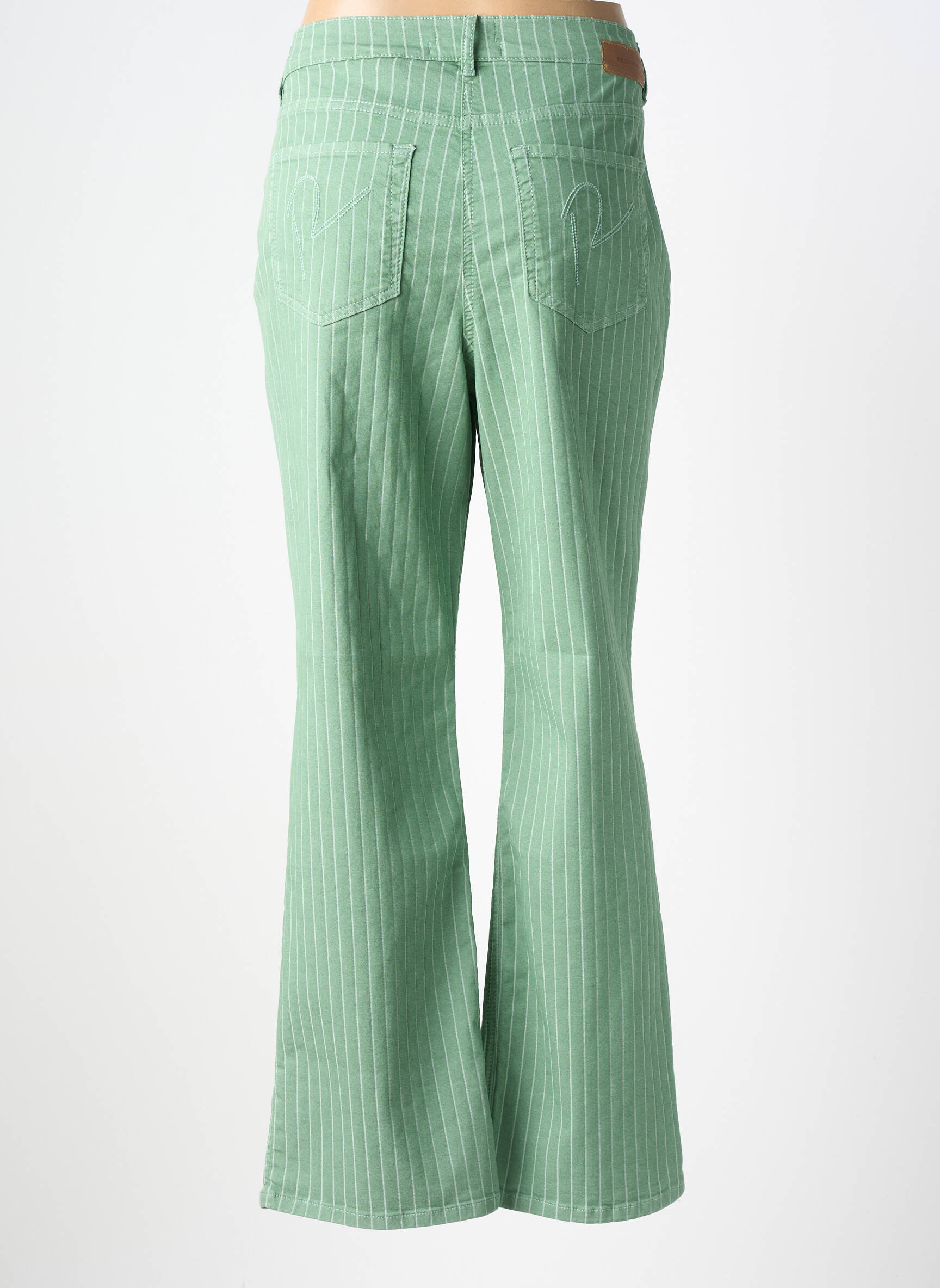 Pantalon drept elasticitate mărime normală verde RECOVER C.C. femeie