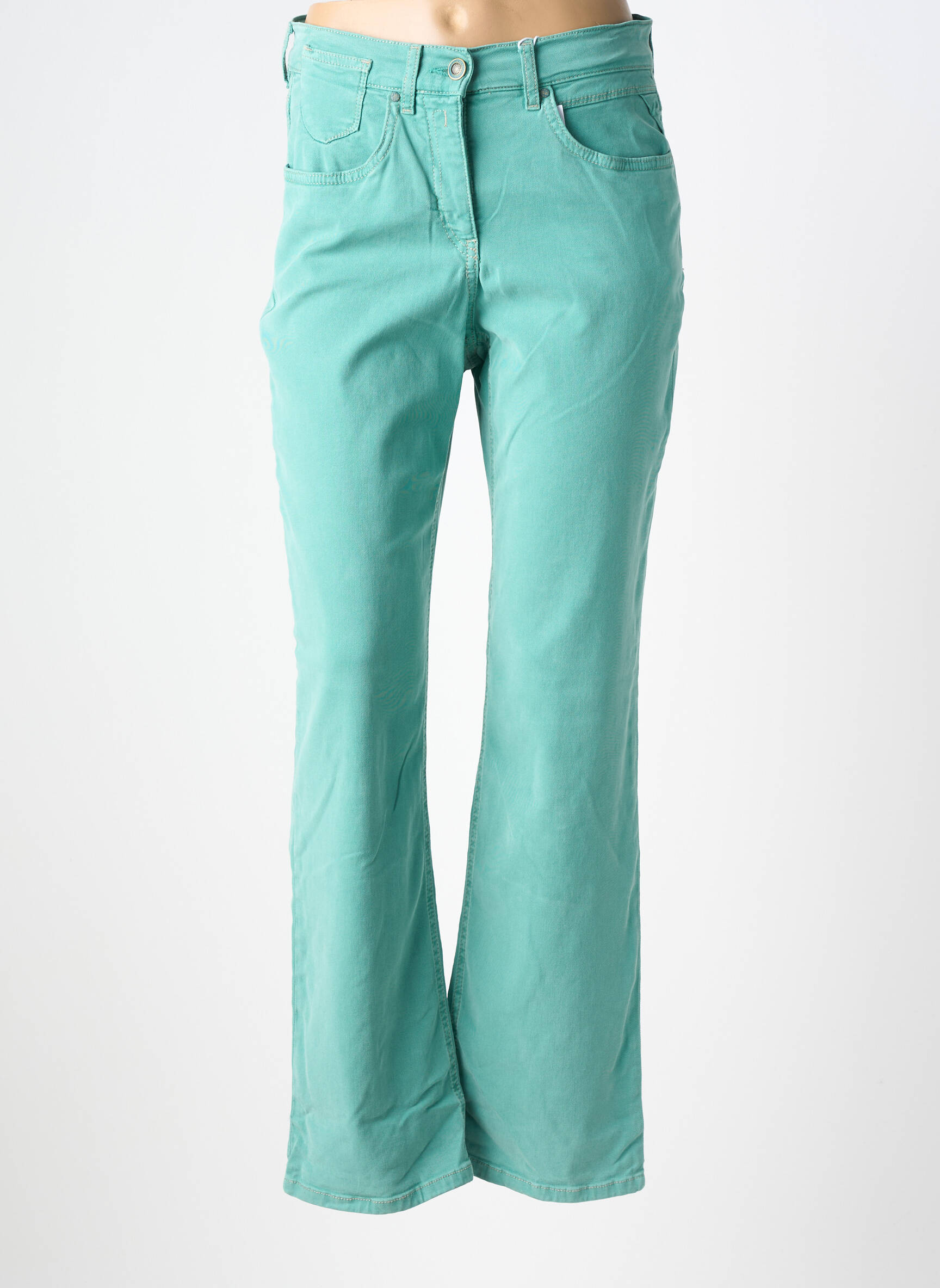 Pantalon drept elasticitate mărime normală verde RECOVER C.C. femeie