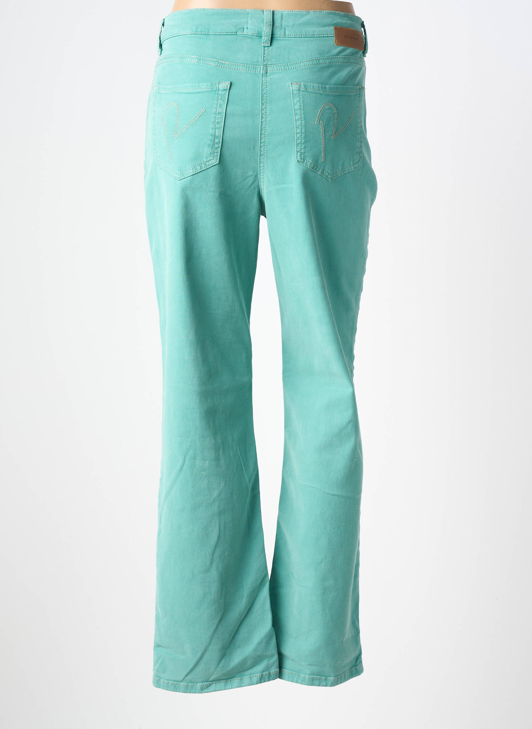 Pantalon drept elasticitate mărime normală verde RECOVER C.C. femeie