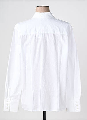 Cămașă croială dreaptă mâneci lungi alb COTTONADE femeie