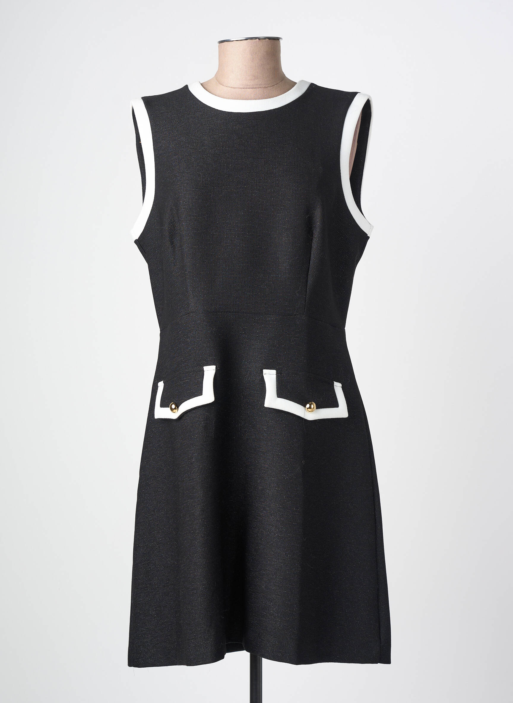 Rochie midi fără mâneci fără mâneci negru FUEGO WOMAN femeie