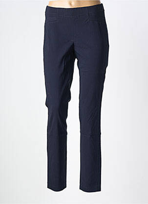 Pantalon slim talie elastică mărime normală albastru BIANCA femeie