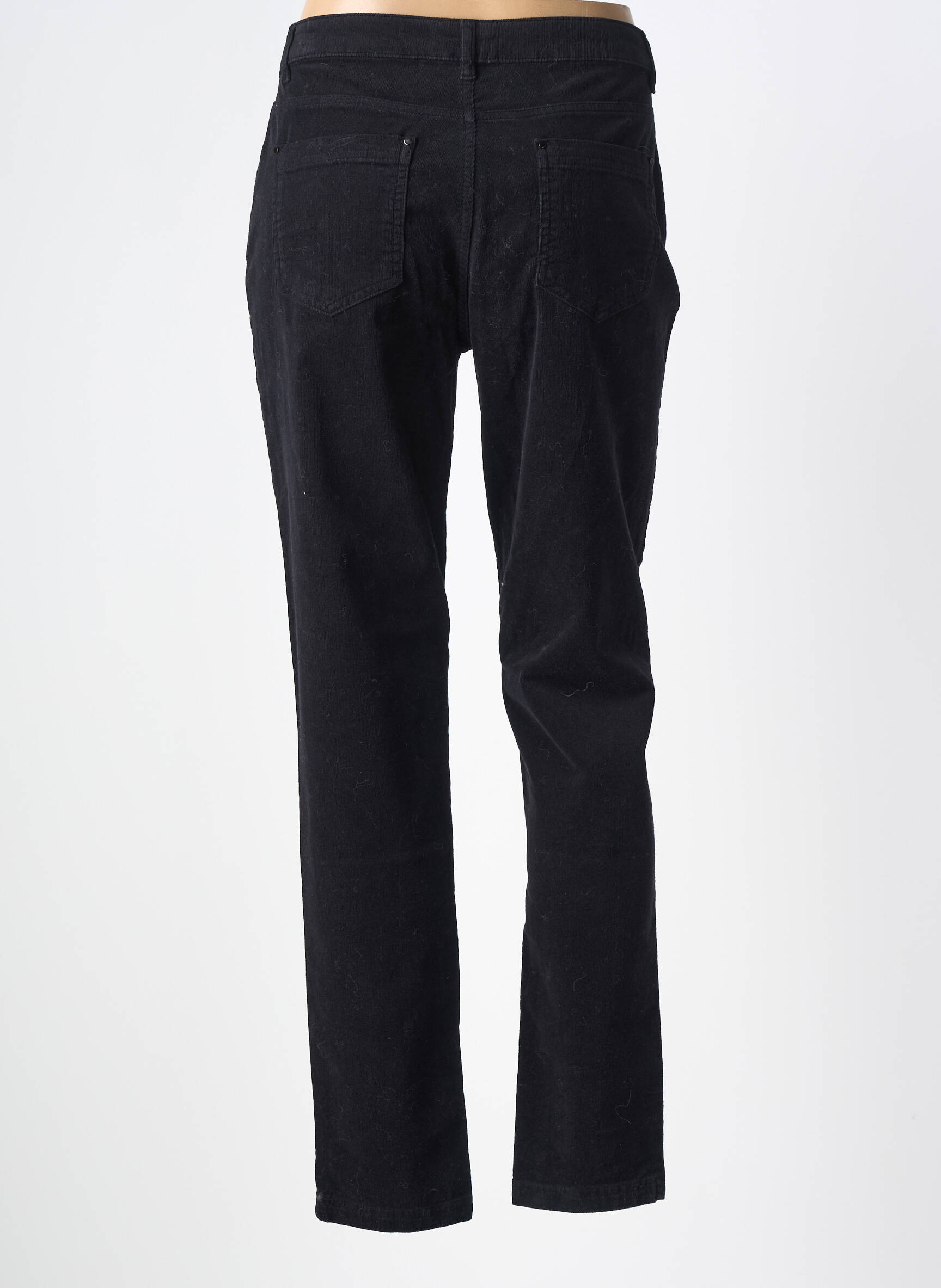 Pantalon drept închidere cu fermoar sub clapetă cu nasturi mărime normală negru FUEGO WOMAN femeie