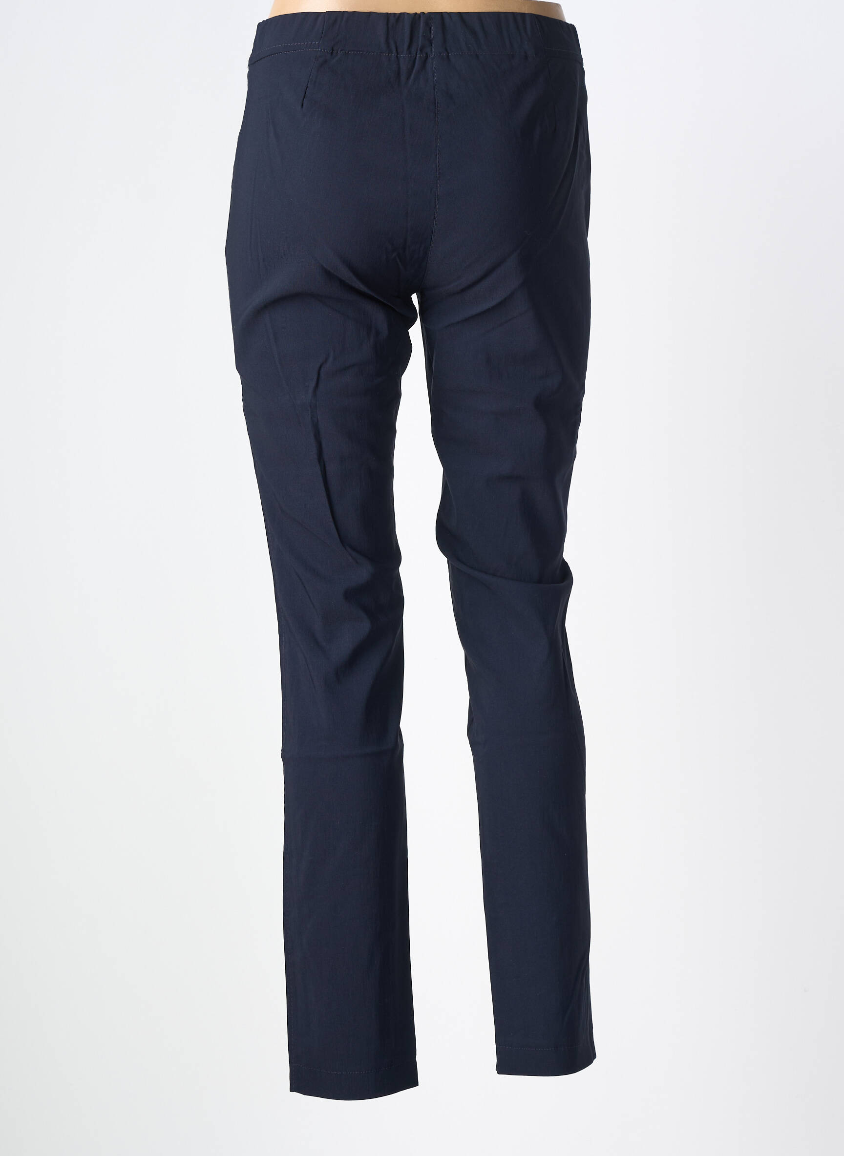 Pantalon slim talie elastică mărime normală albastru BIANCA femeie