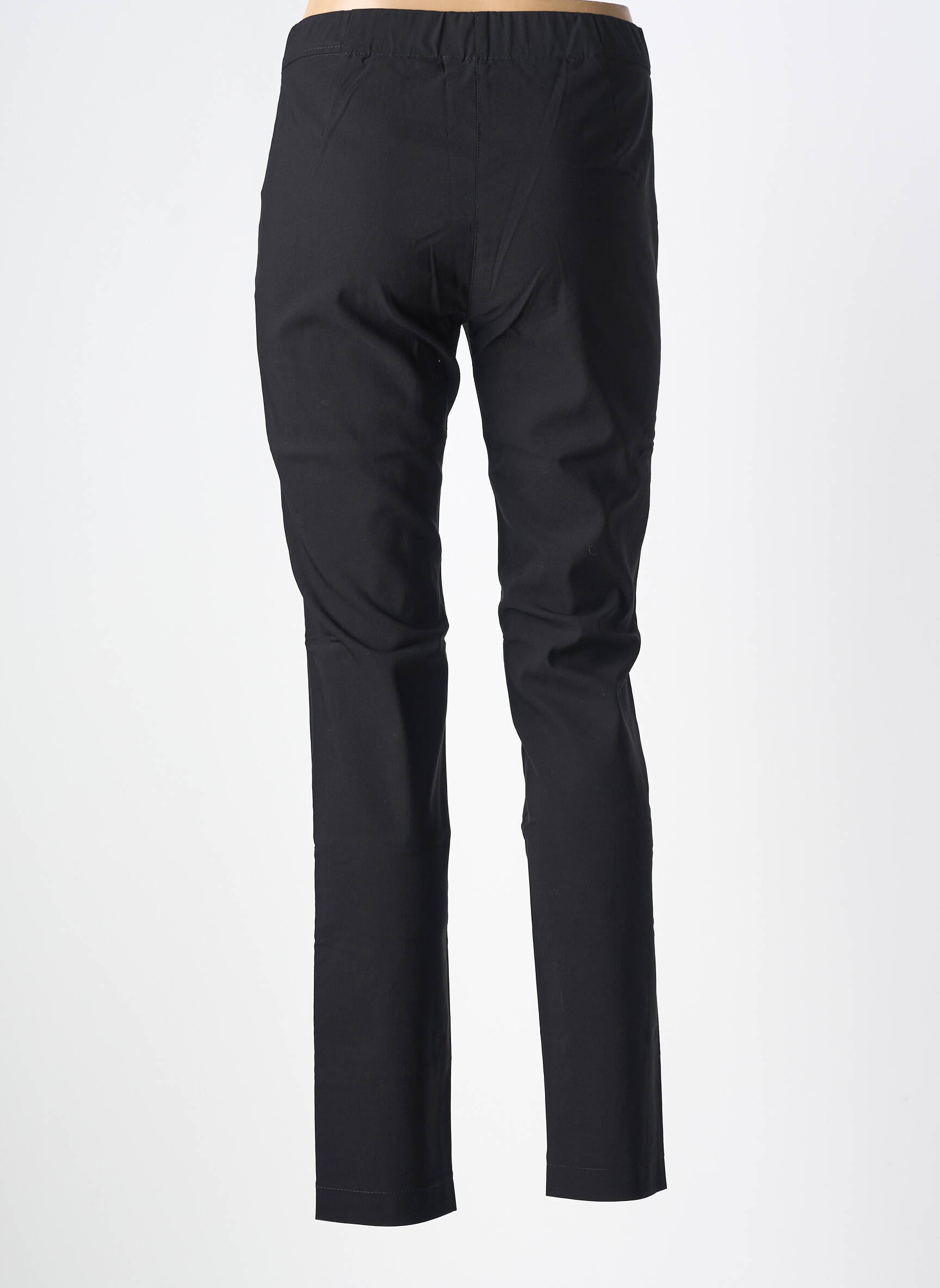 Pantalon slim talie elastică mărime normală negru BIANCA femeie