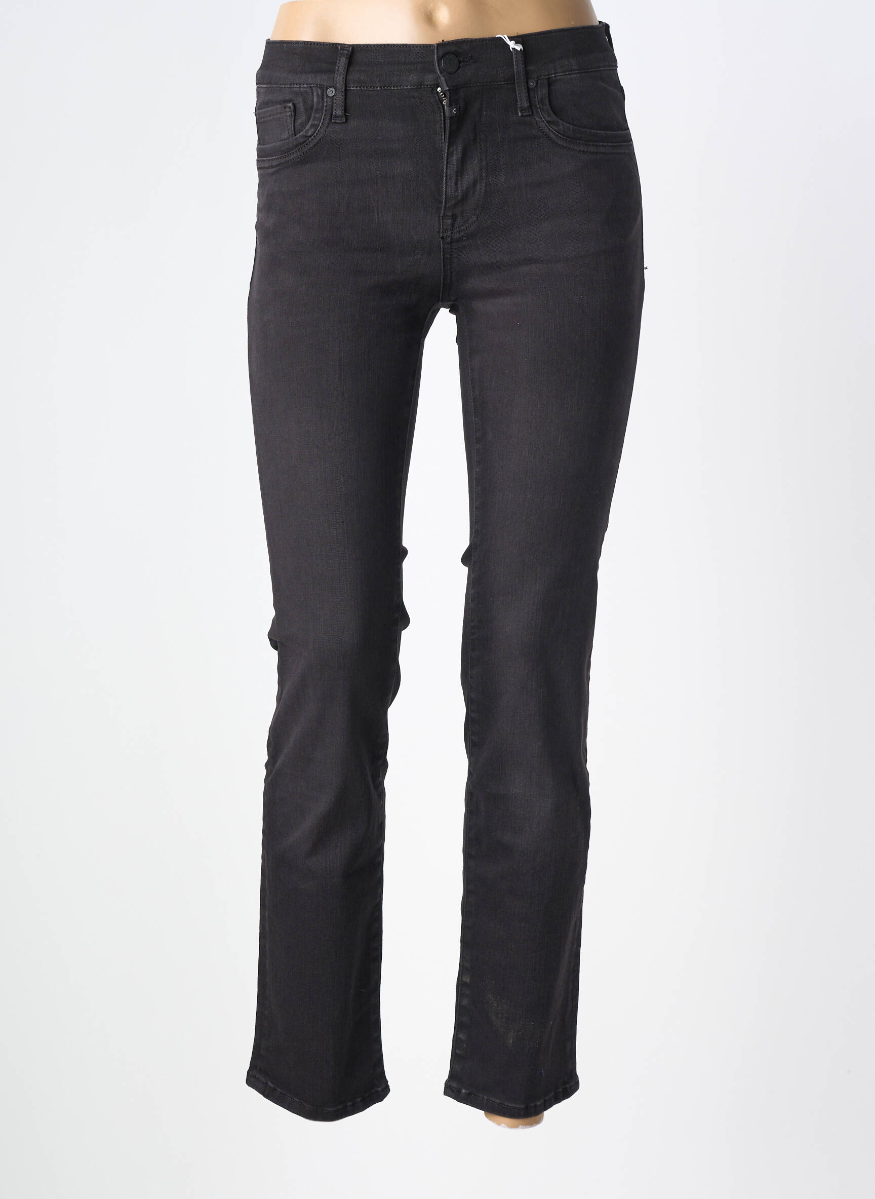 Blugi cu croială slim țesătură brută mărime normală negru CUP OF JOE DENIM femeie