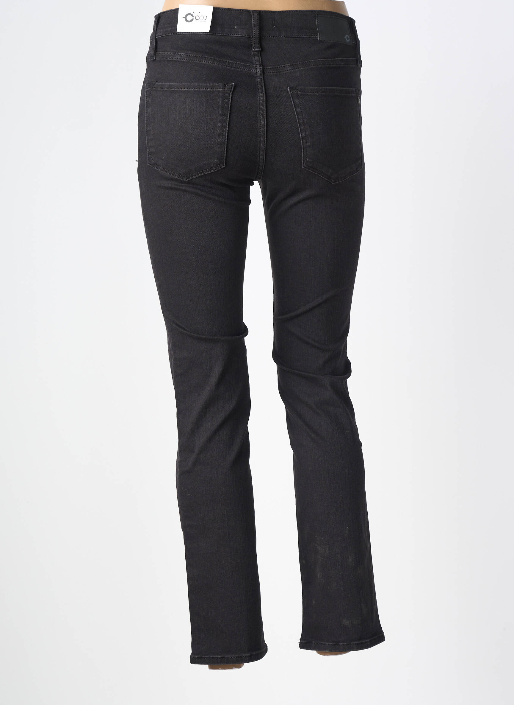 Blugi cu croială slim țesătură brută mărime normală negru CUP OF JOE DENIM femeie