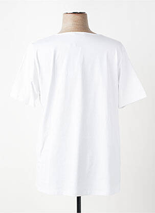 Tricou serigrafie flockată mâneci scurte alb APRICO femeie