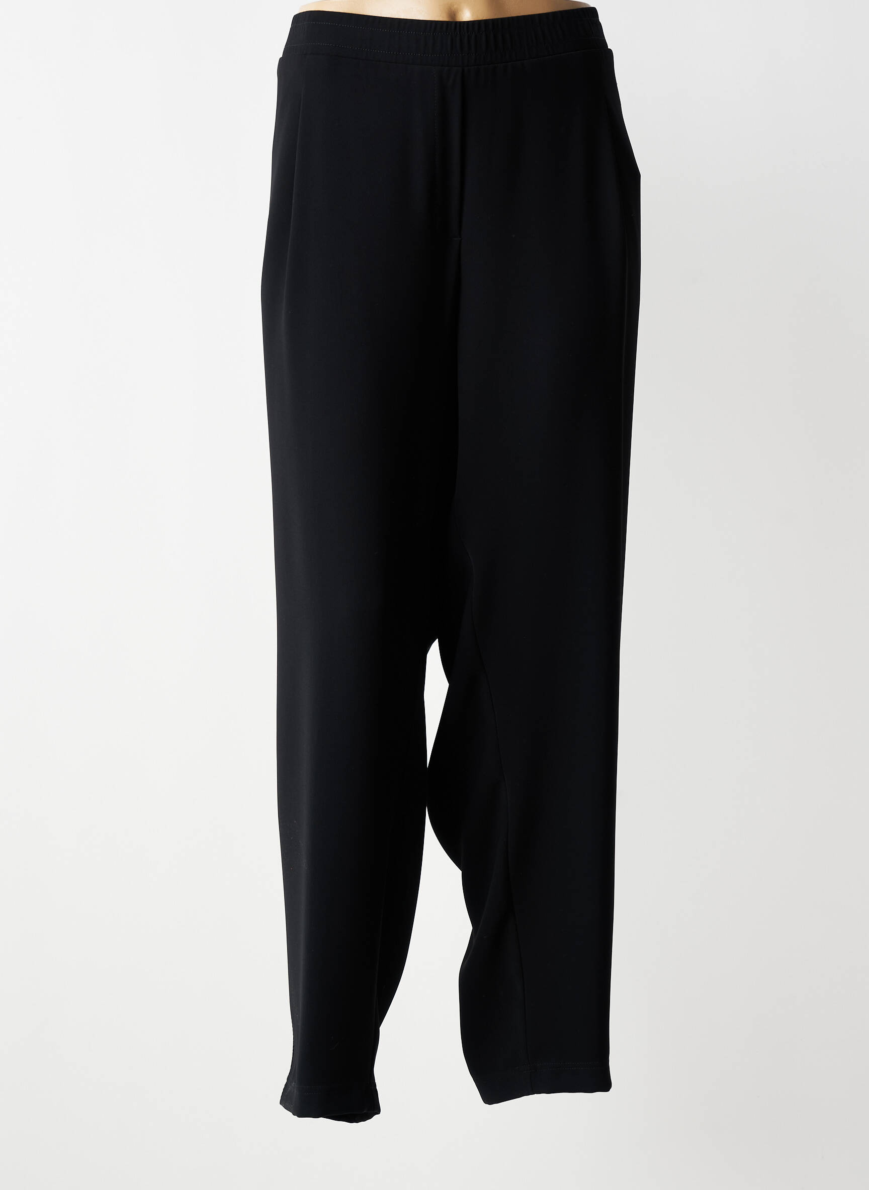 Pantalon drept țesătură poplin mărime normală negru KJBRAND femeie