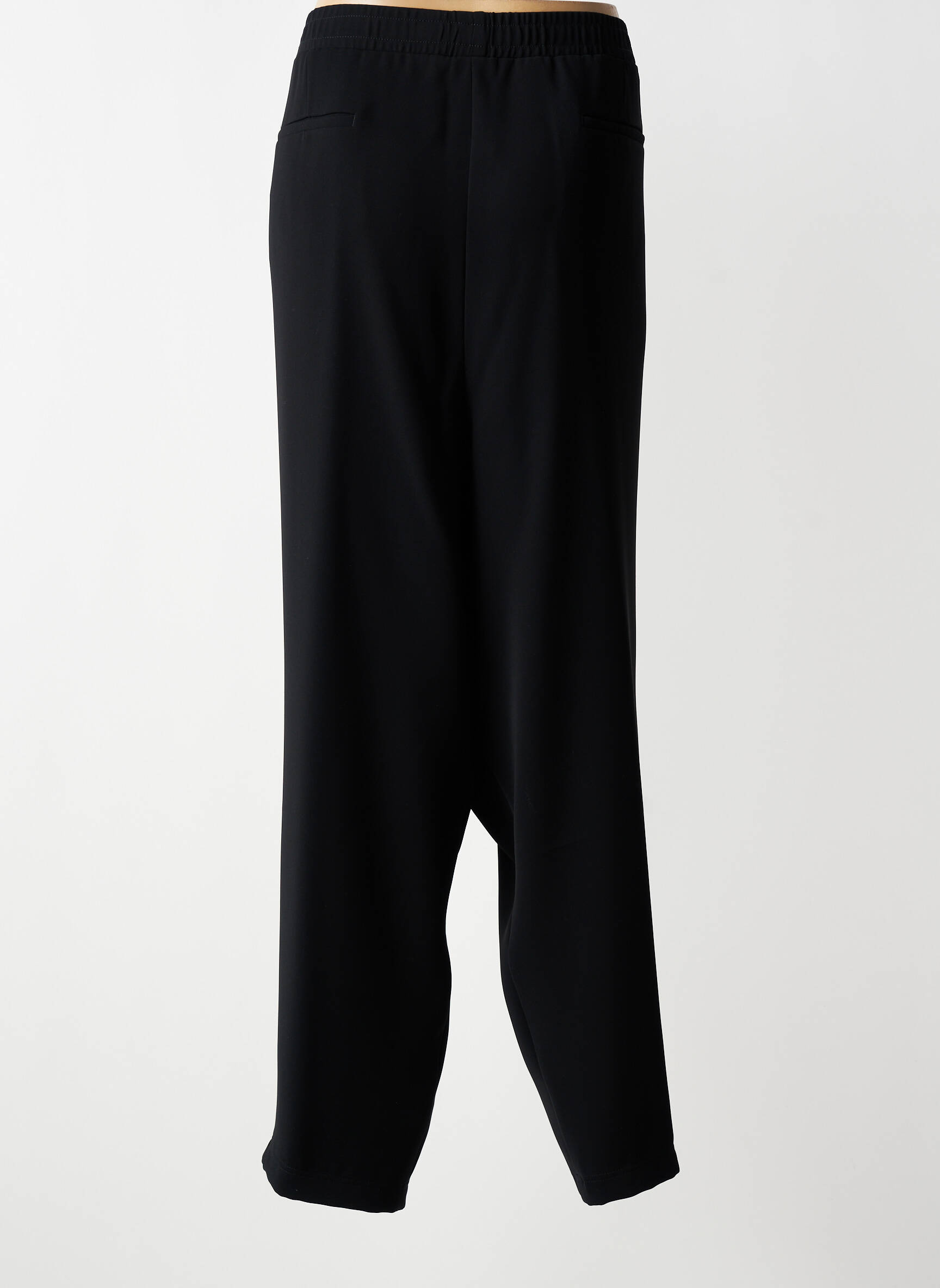 Pantalon drept țesătură poplin mărime normală negru KJBRAND femeie
