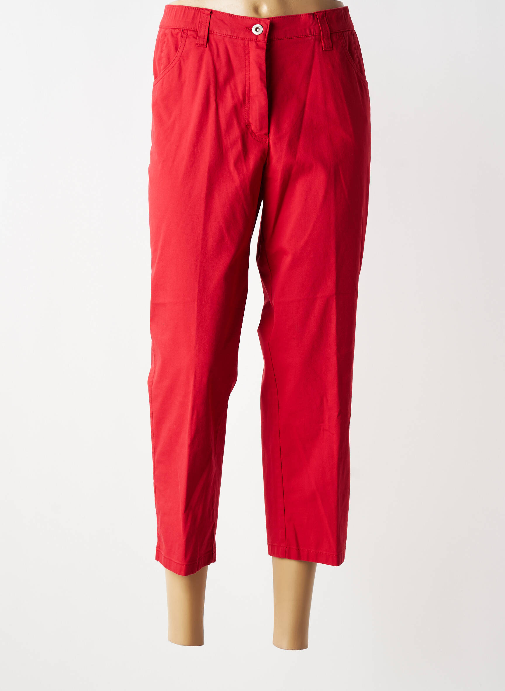 Pantalon trei sferturi croială dreaptă mărime normală roșu KJBRAND femeie