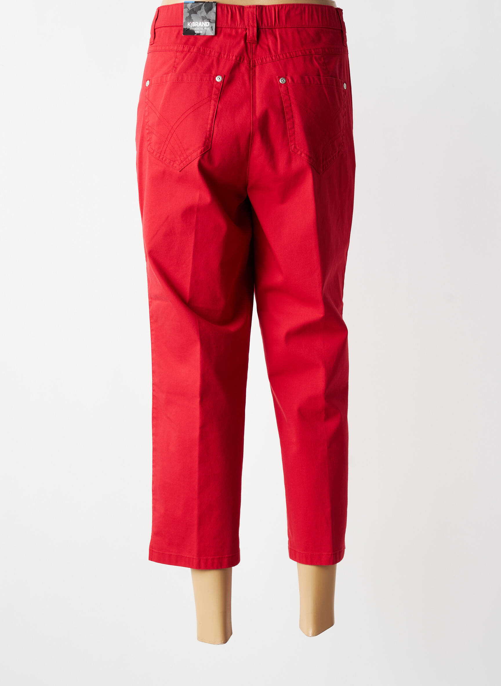 Pantalon trei sferturi croială dreaptă mărime normală roșu KJBRAND femeie