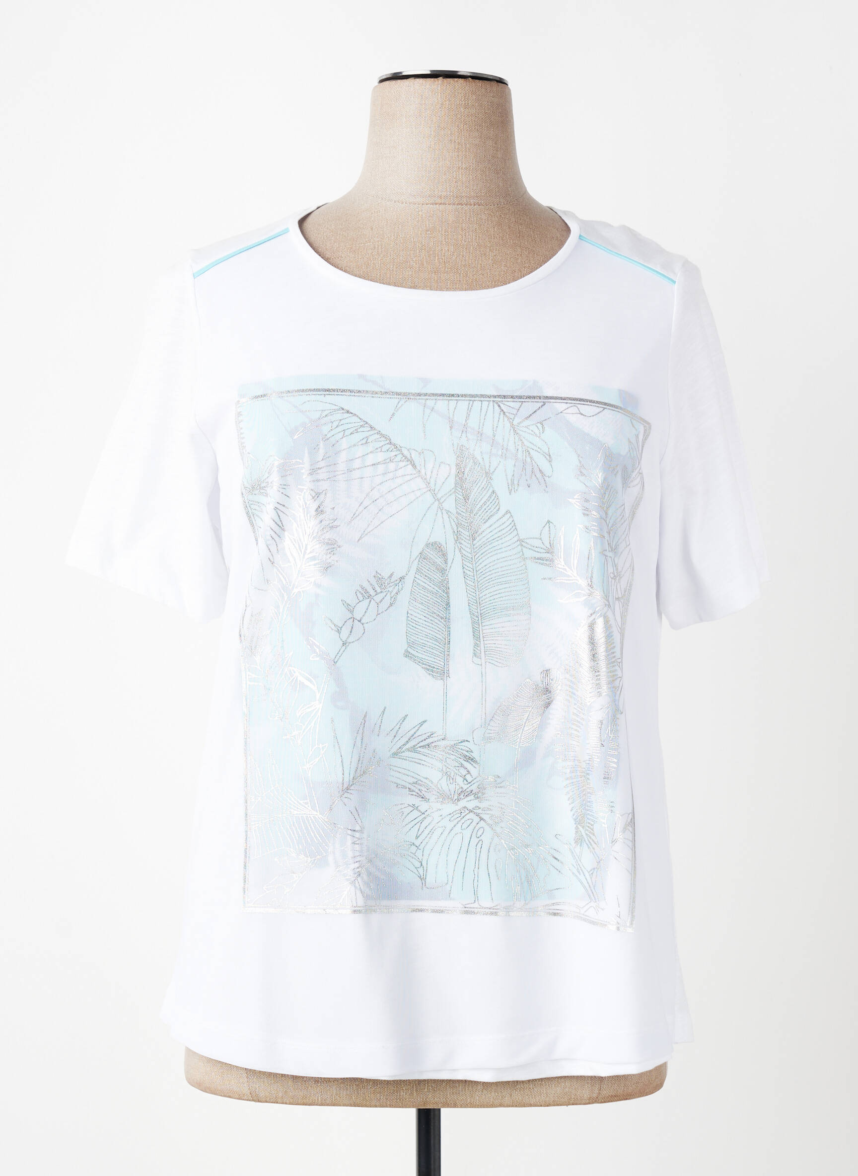 Tricou imprimeu fantezie mâneci scurte alb NO SECRET femeie