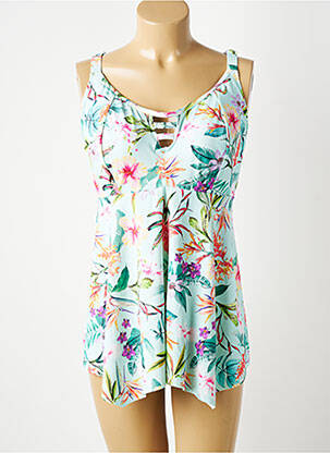 Top de baie imprimeu tie and dye verde ELOMI femeie