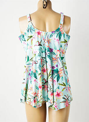 Top de baie imprimeu tie and dye verde ELOMI femeie