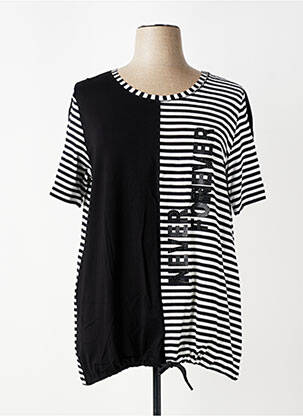 Tricou serigrafie cu strasuri mâneci scurte negru SEE YOU femeie