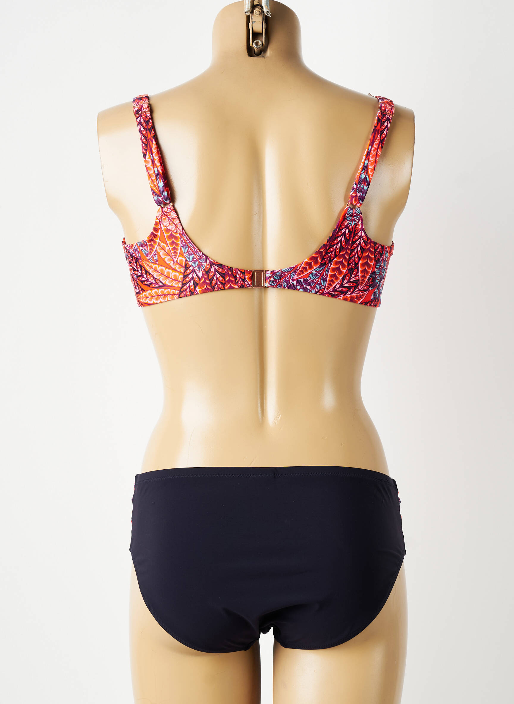 Costum de baie din două piese elasticitate sutien cupe întregi cu decolteu înalt albastru ANITA femeie