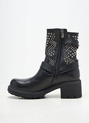 Cizme material neted toc de 4 la 6 cm negru COCO ET ABRICOT femeie