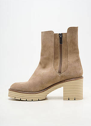 Botine/ghete toc mic toc de 7 la 9 cm bej ROSEMETAL femeie