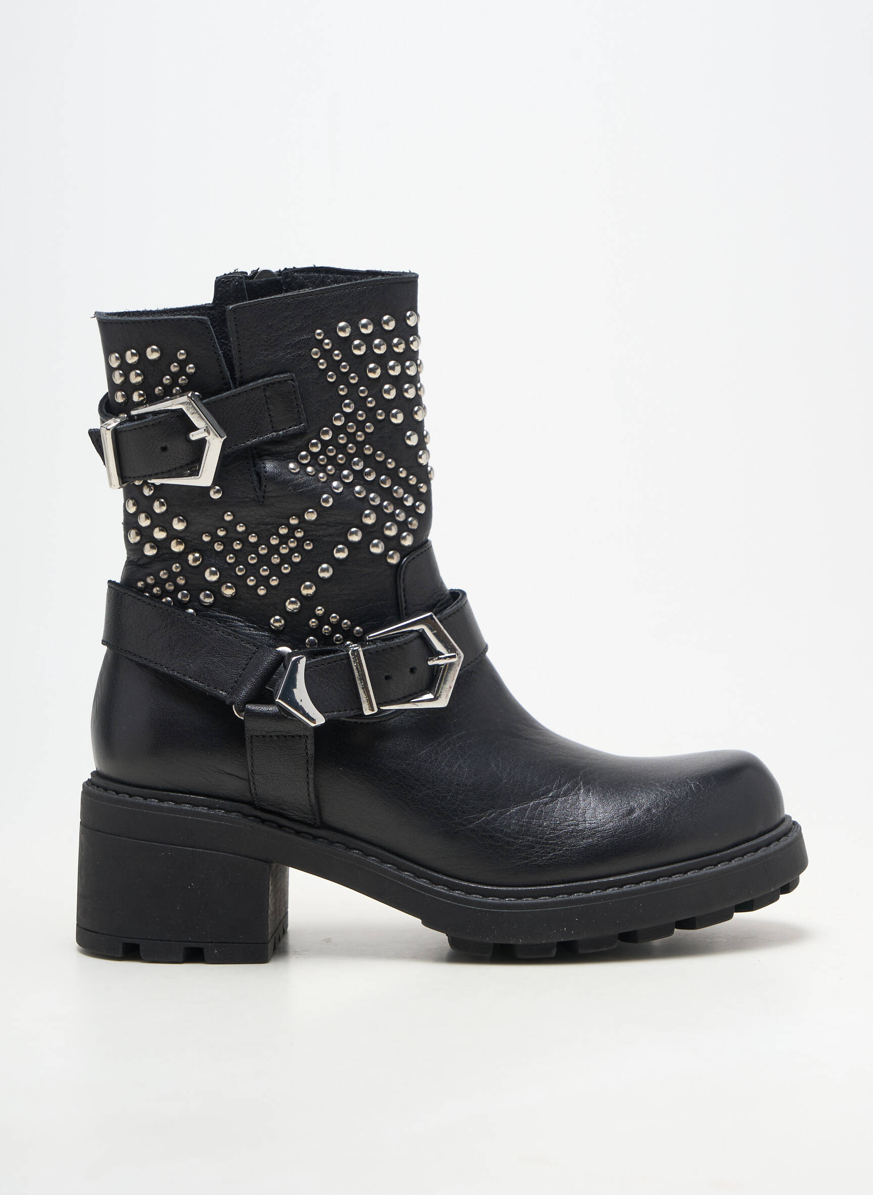 Cizme material neted toc de 4 la 6 cm negru COCO ET ABRICOT femeie