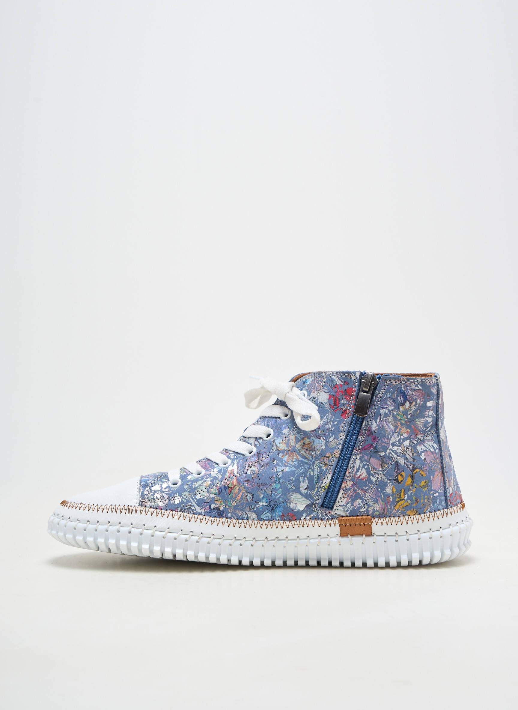 Adidași material neted toc plat până la 3 cm albastru COCO ET ABRICOT femeie