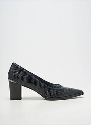 Pantofi cu toc material neted toc de 7 la 9 cm negru MYMA femeie