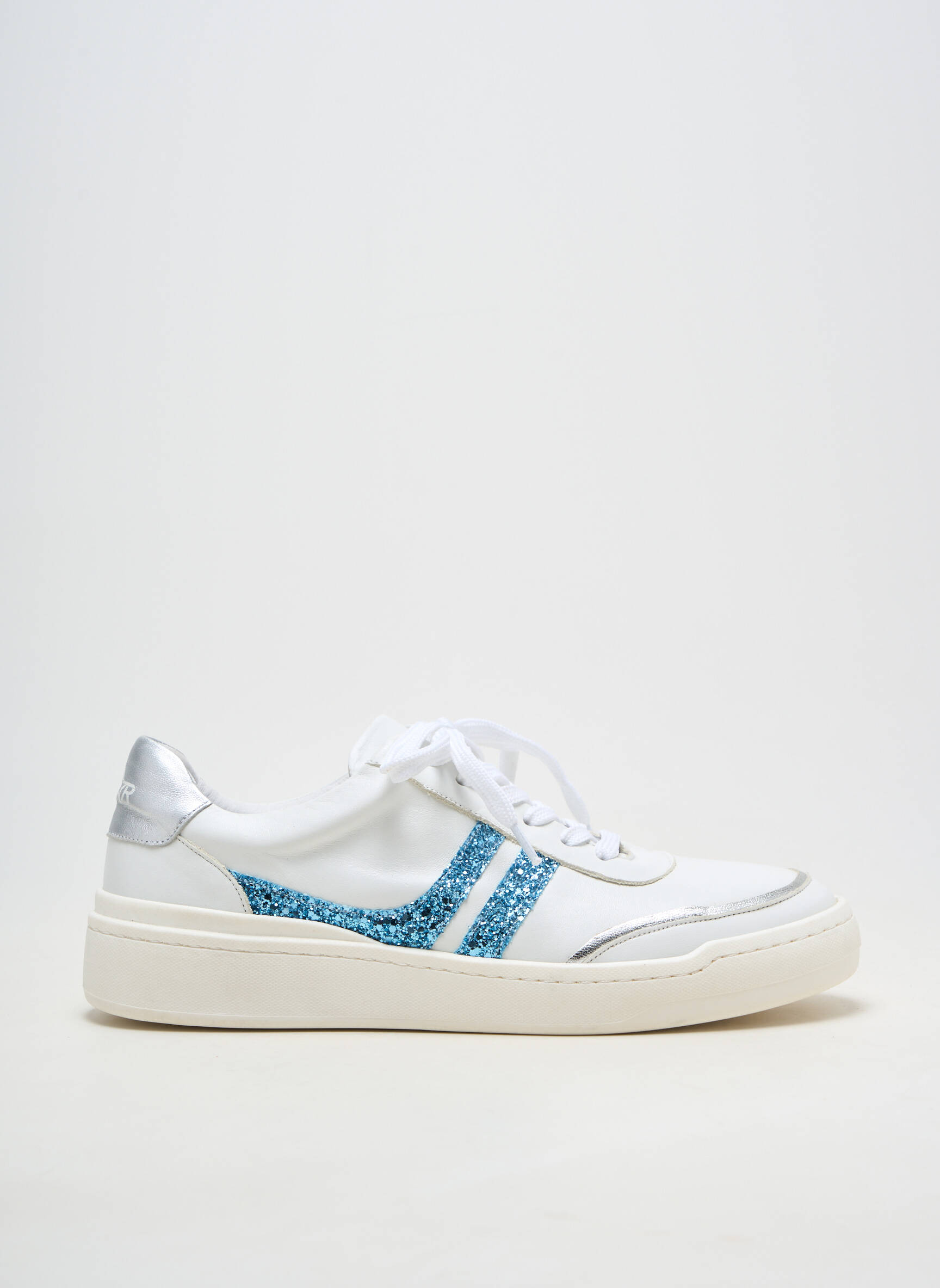 Adidași material neted toc plat până la 3 cm alb MYMA femeie