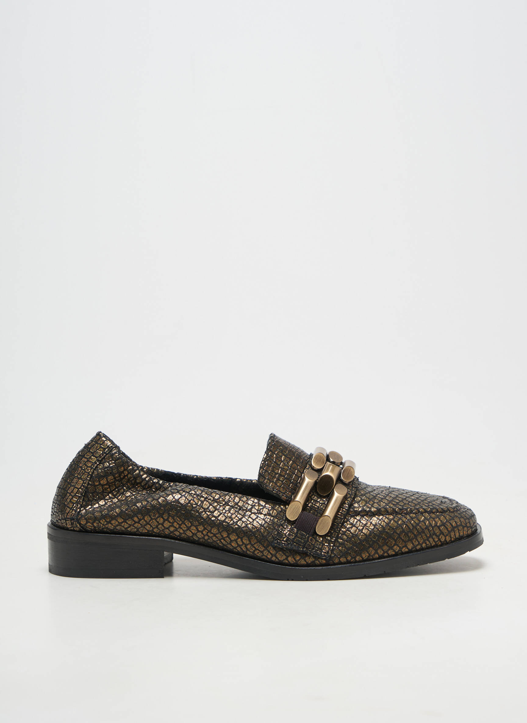 Mocasini material neted toc plat până la 3 cm negru ADIGE femeie