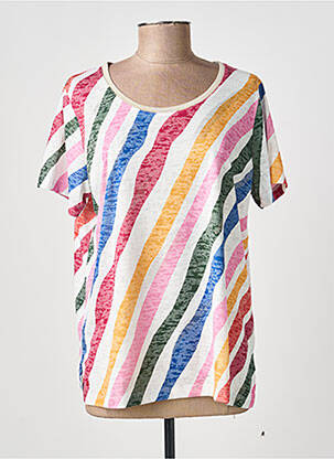 Tricou croială dreaptă mâneci scurte alb GUY DUBOUIS femeie