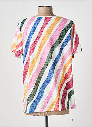 Tricou croială dreaptă mâneci scurte alb GUY DUBOUIS femeie