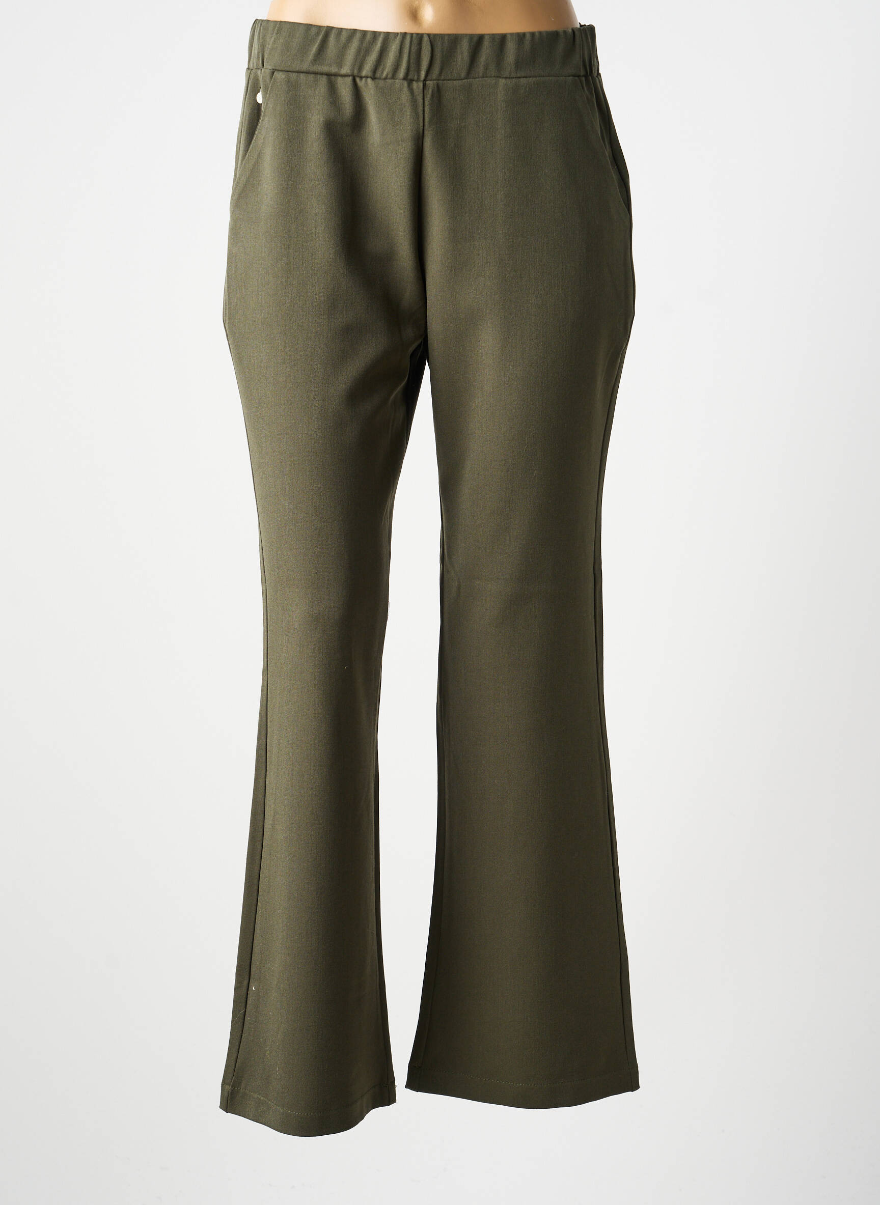 Pantalon evazat elasticitate mărime normală verde CHATELET femeie
