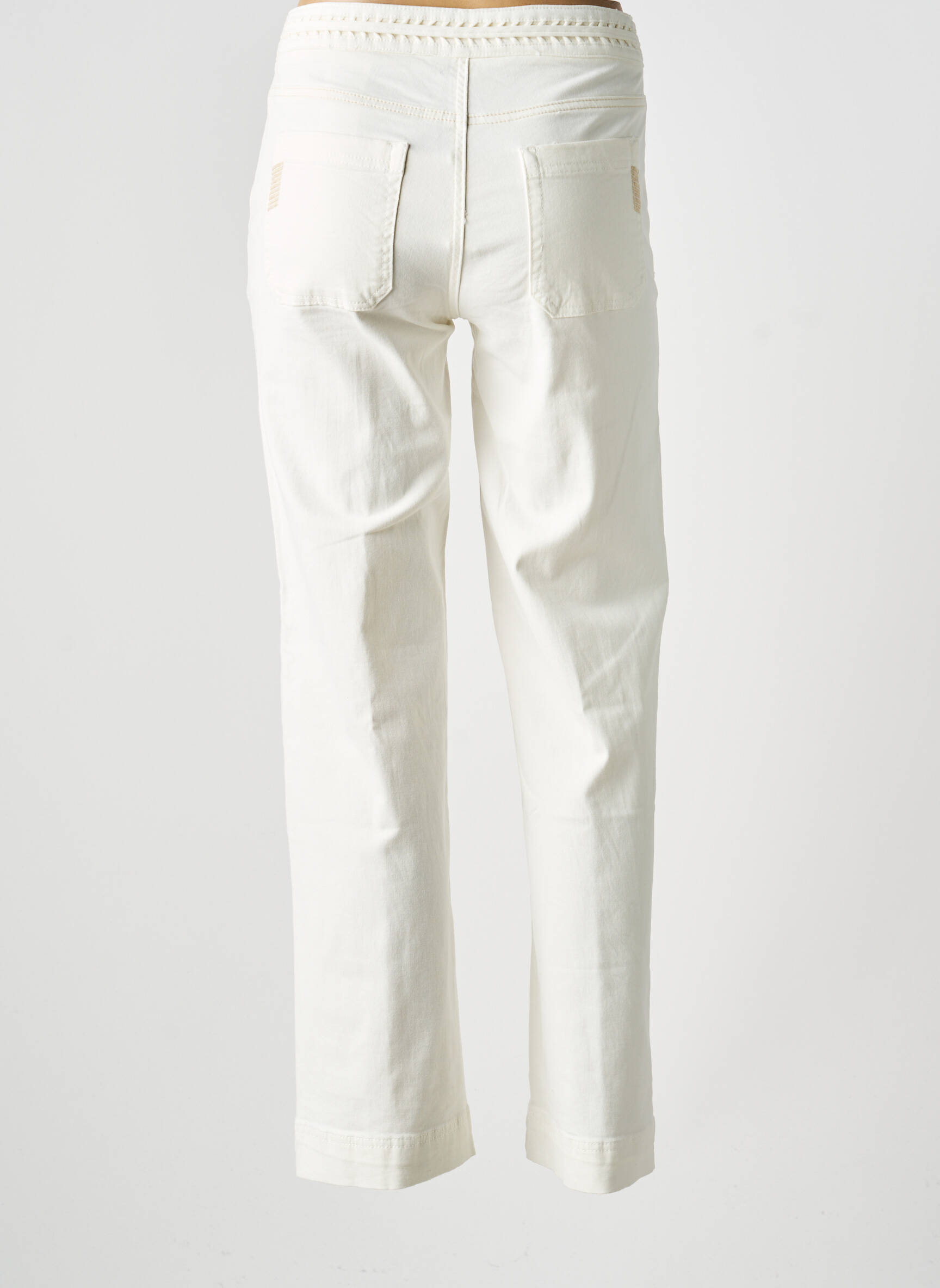 Pantalon drept elasticitate mărime normală alb PAZ TORRAS femeie