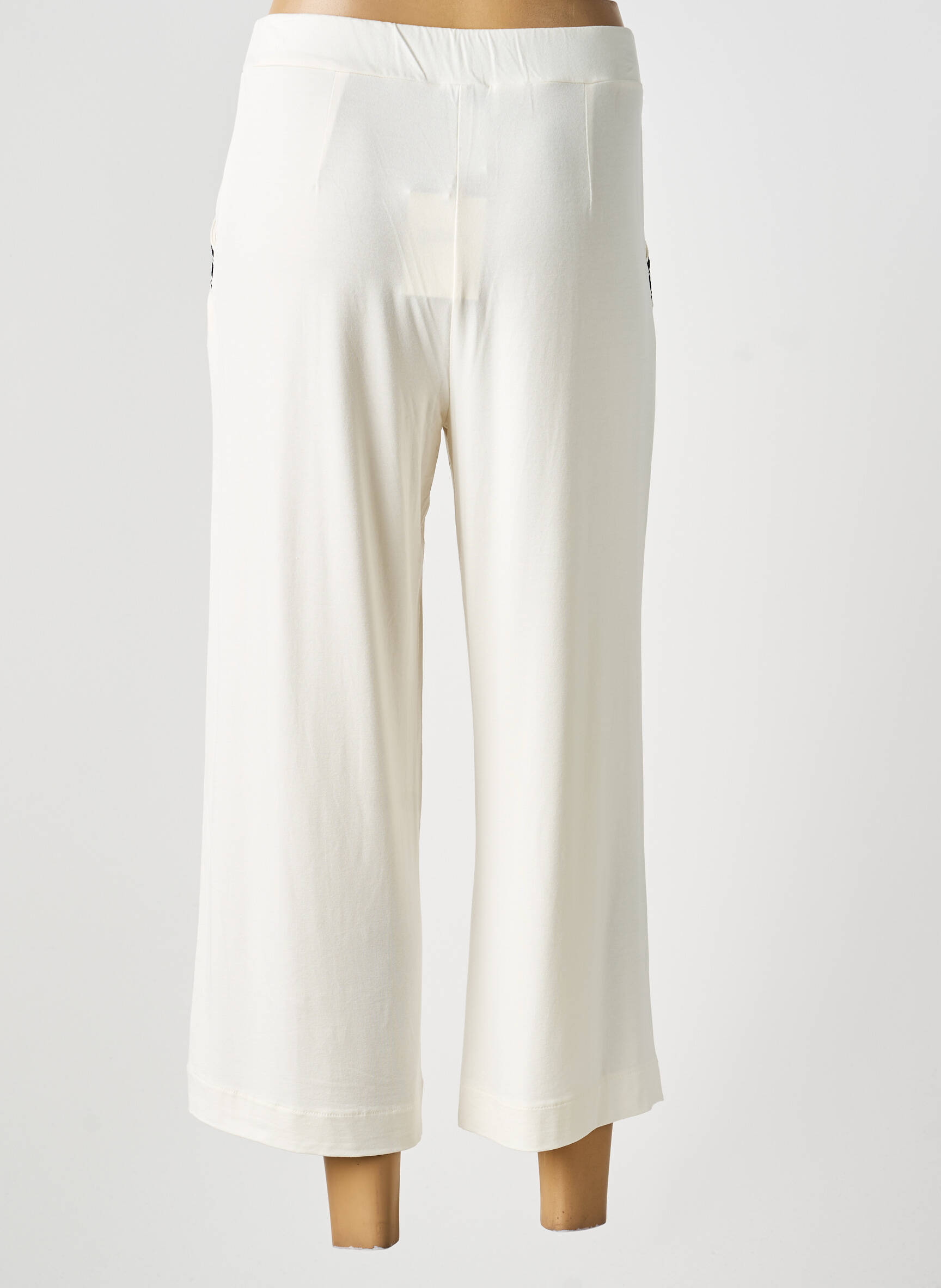Pantalon 7/8 elasticitate mărime normală alb GUITARE femeie