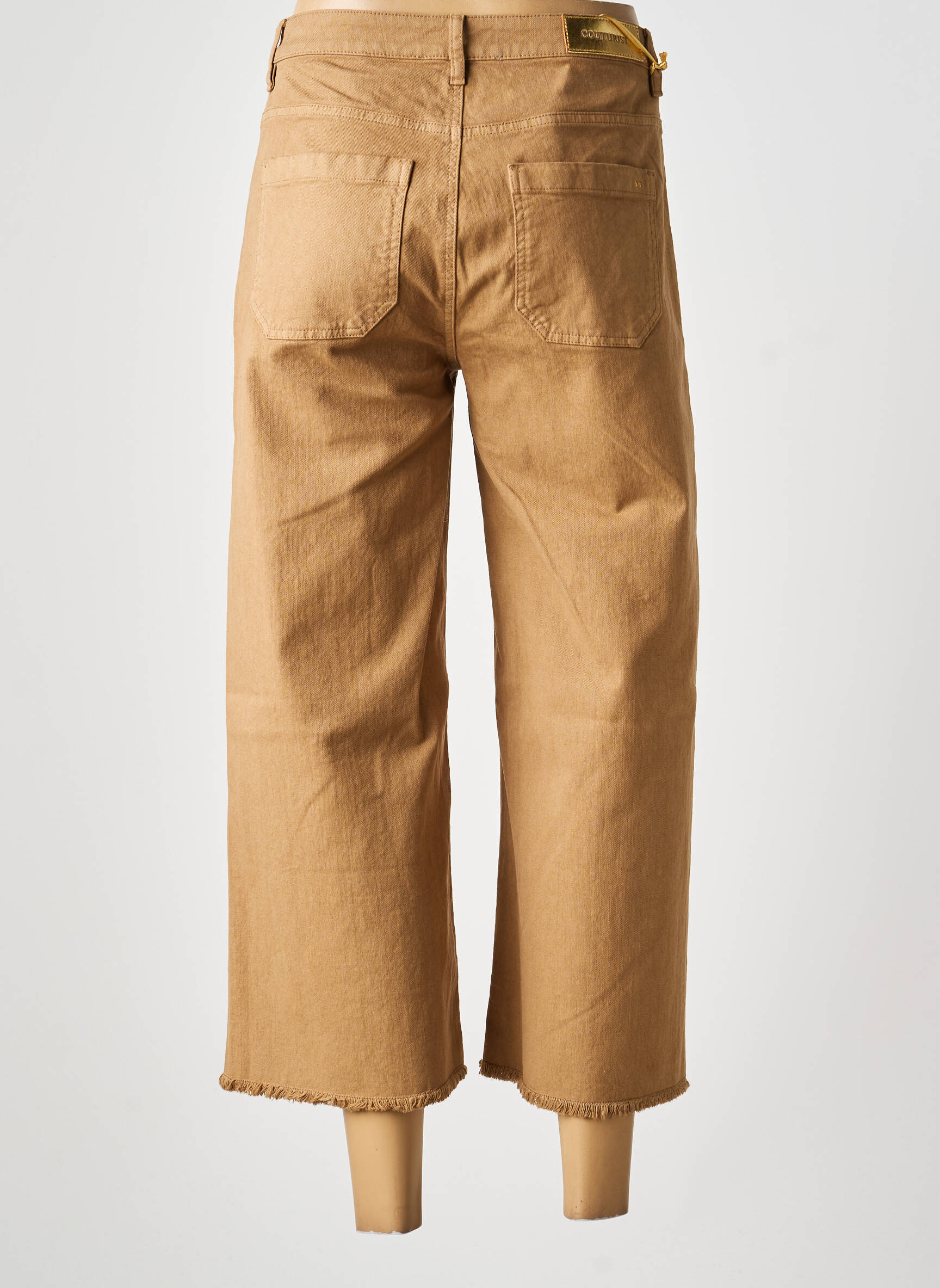 Pantalon 7/8 elasticitate mărime normală maro COUTURIST femeie