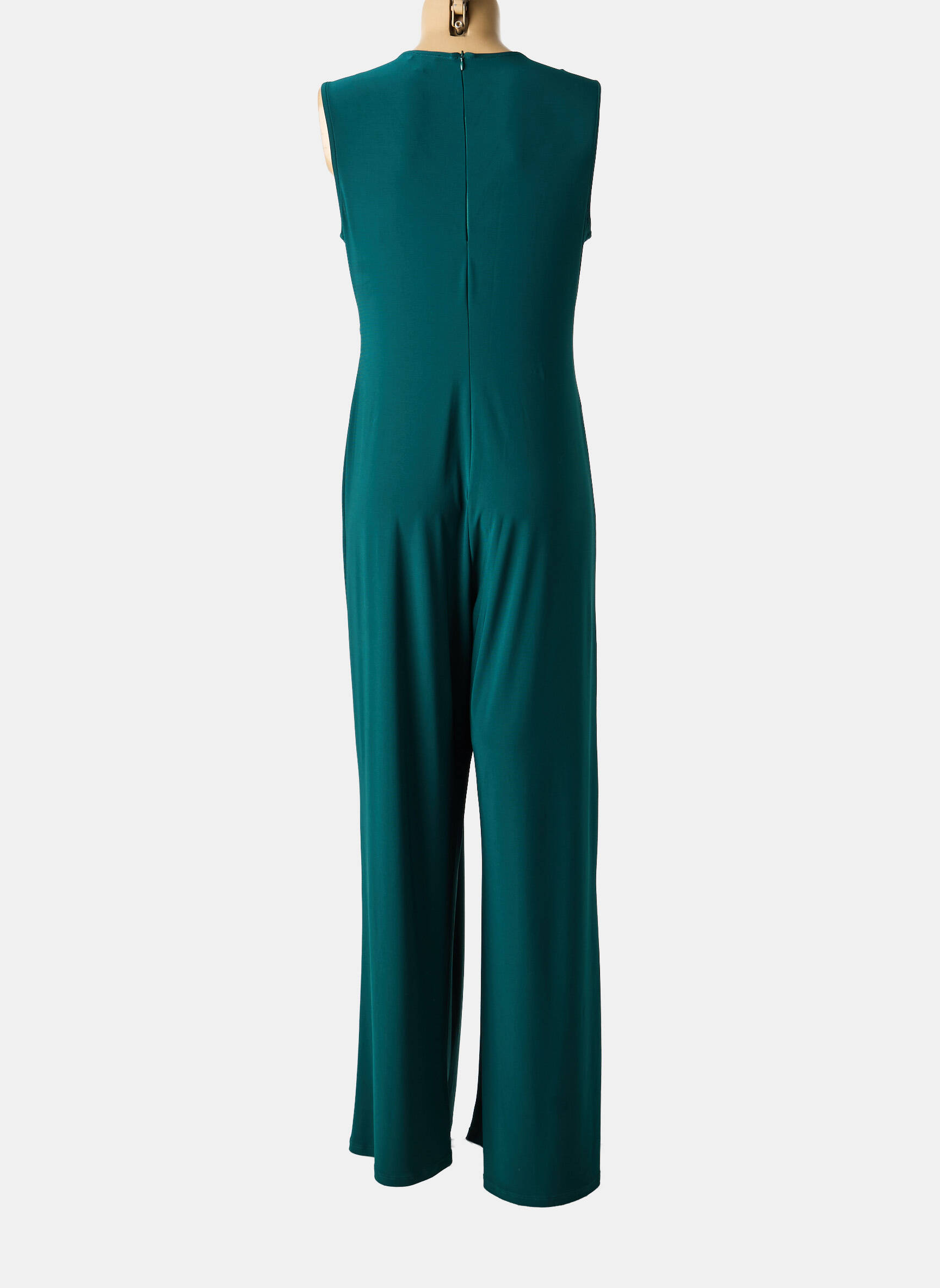 Salopetă-pantalon fără mâneci fără mâneci verde PAZ TORRAS femeie