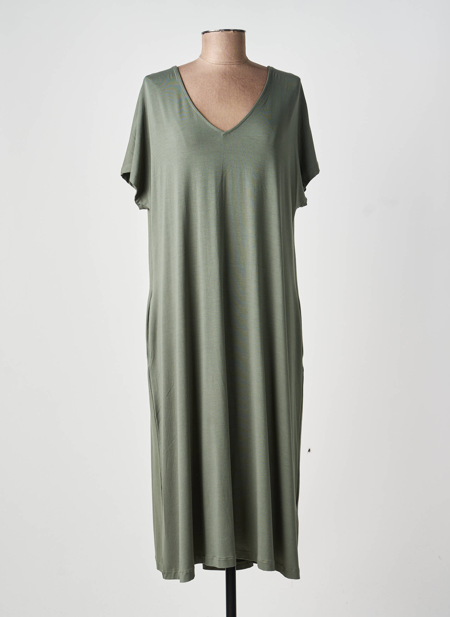 Rochie midi mâneci scurte mâneci scurte verde GUITARE femeie