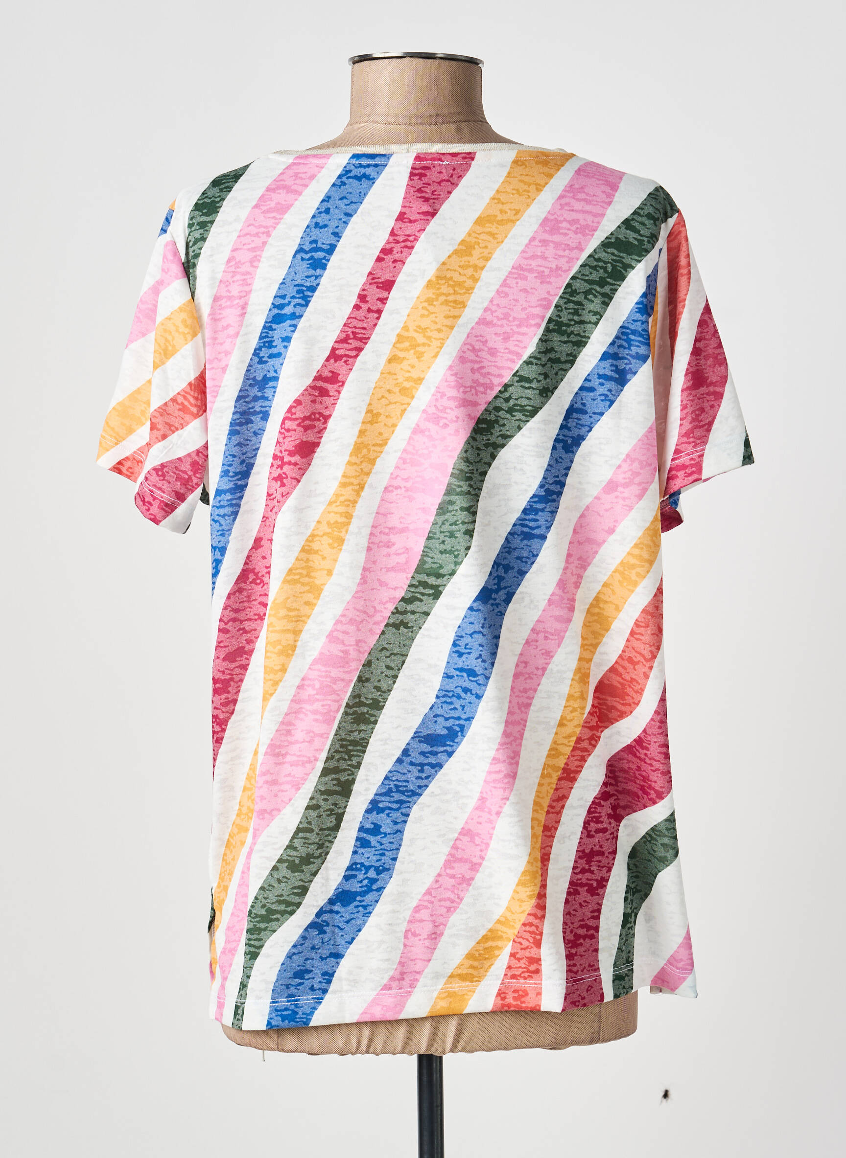 Tricou croială dreaptă mâneci scurte alb GUY DUBOUIS femeie