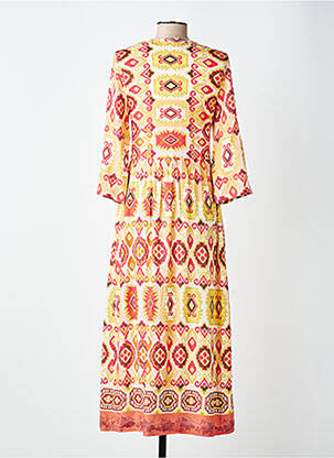 Rochie lungă mâneci lungi mâneci lungi portocalie GUITARE femeie