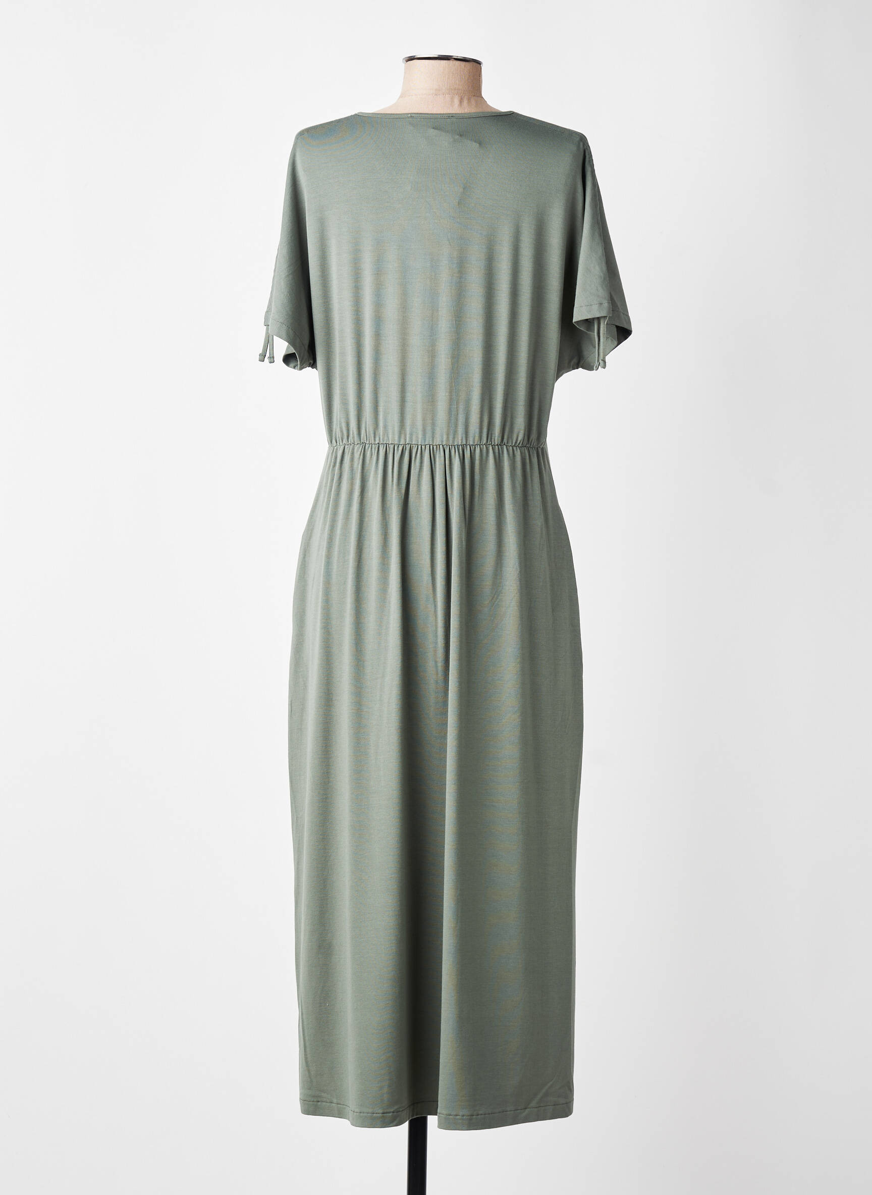 Rochie lungă mâneci scurte mâneci scurte verde GUITARE femeie