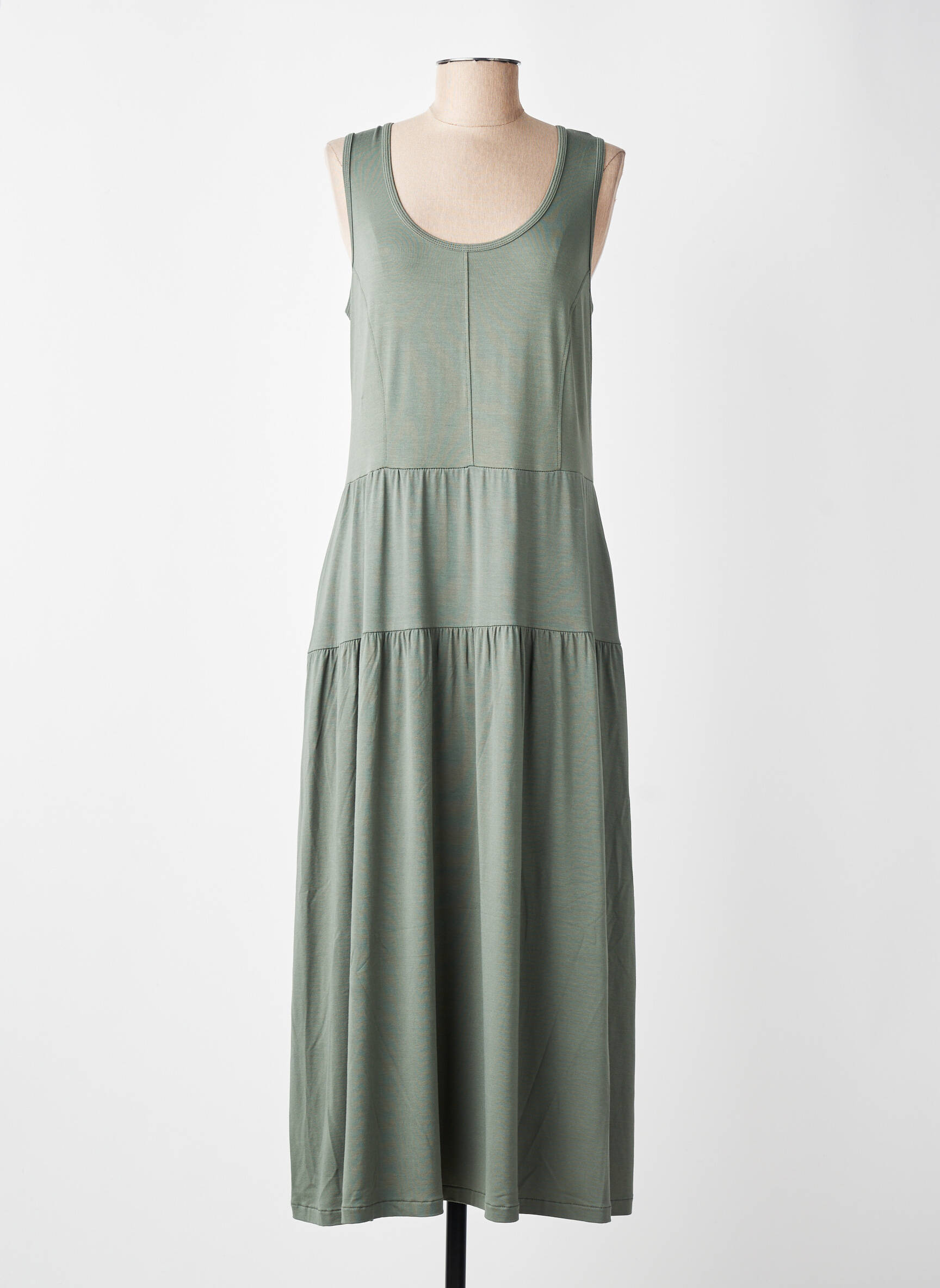 Rochie lungă fără mâneci fără mâneci verde GUITARE femeie